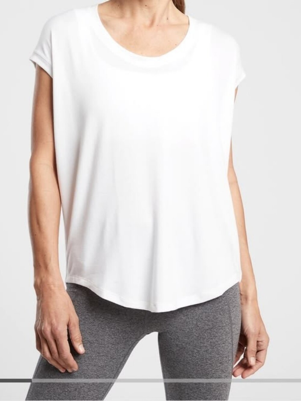 Athleta Cloudlight Stratus White Short Sleeve Tee  ** Medium **